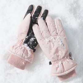 Gloves Men's Ladies Cycling Gloves Waterproof Winter Gloves Thick Touch Screen Black Warm Fleece Lining Windproof for Outdoor Motorcycle Running Cycling