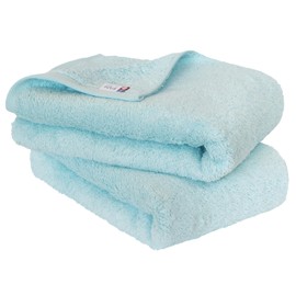 Bloom Imabari Towel, Certified FUu, Bath Towel, Set of 2, Soft, Fluffy, Thick, Water Absorbent, Hotel Specifications, Made in Japan, 100% Cotton (Blue)
