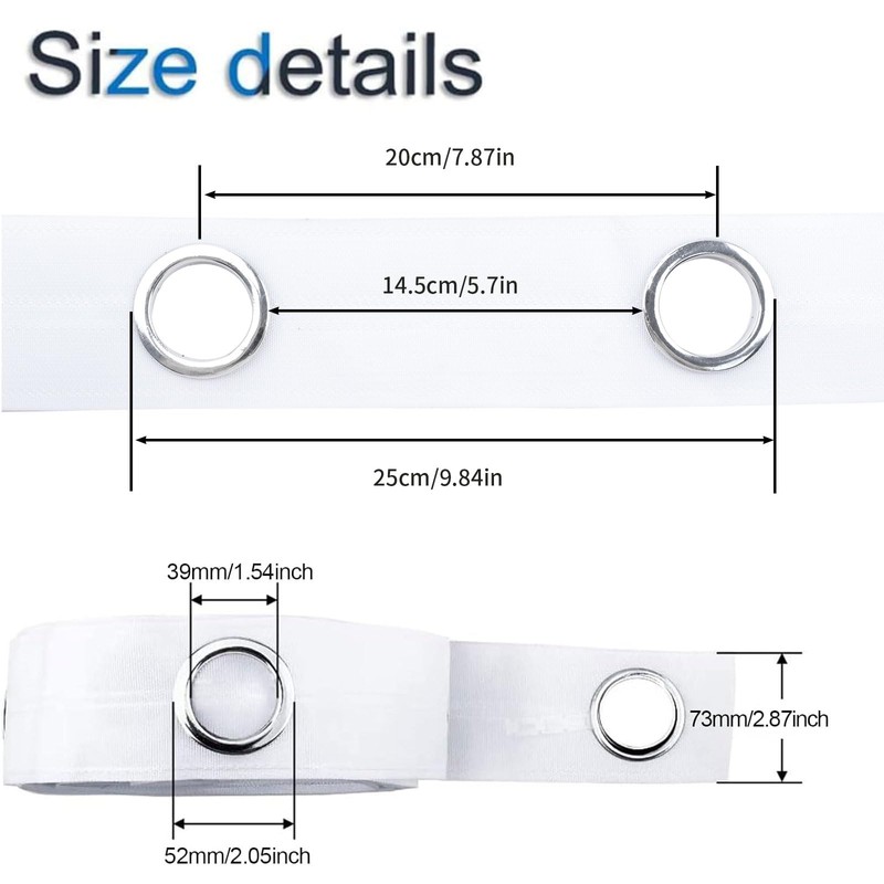 INCREWAY Curtain Tape 10M Curtain Tape Eyelet Tape for Perforated