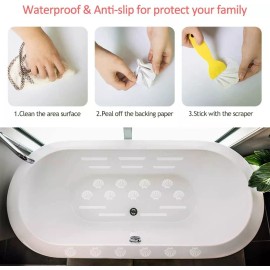Dolores 24pcs Bano Pegatinas Antideslizantes Banera Tapete Regadera