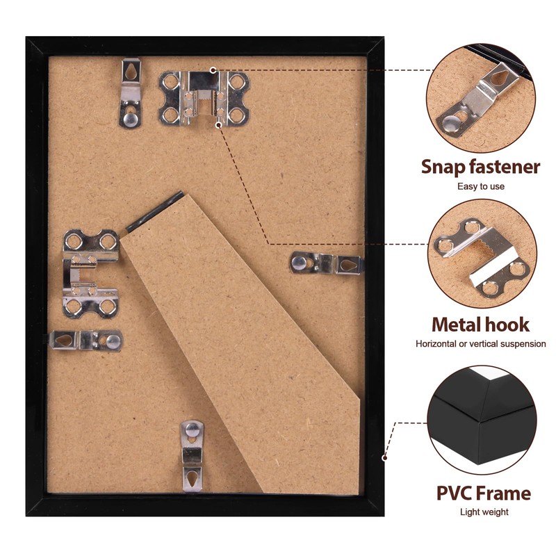 Fixwal 5x7 Picture Frame Set of 12 with Shatter Resistant