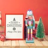 BESPORTBLE 25CM Christmas Nutcracker Soldier, Pink Wooden Nutcracker Figure, Nutcracker