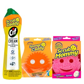 Scrub Daddy Bundle Mommy + Soporte + CIF Lemon
