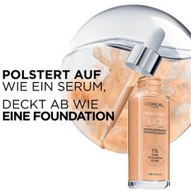 L'Oréal Paris Tinted Serum Nourishing Liquid Foundation with Hyaluronic Acid Perfect Match Tinted Serum No.8 - 10 Very Dark 1 x 30 ml