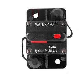 120 Amp Breaker,12V- 48V DC 100A Circuit Breaker with Manual Reset Fuse for Trolling Motor Rv Marine Boat Vehicles System Protection Waterproof (120A)