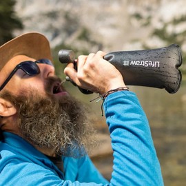 LifeStraw Peak Collapsible Squeeze Bottle 1L, Dark Grey