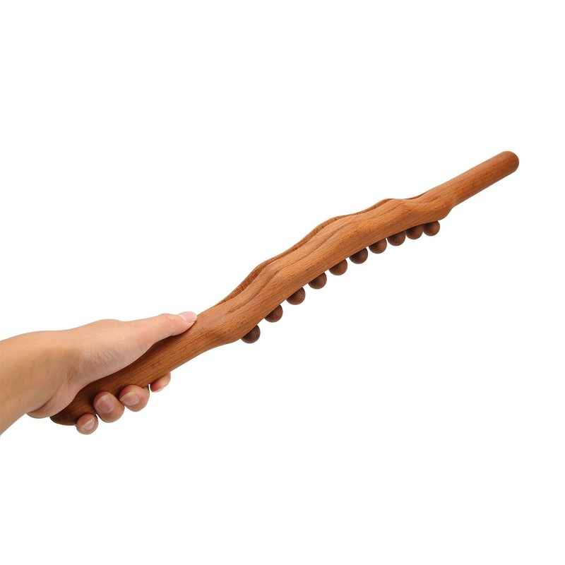 20 Bead Wood Massage Stick Full Body Universal Ergonomic Scraping
