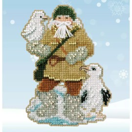 Mill Hill DIY Mill Hill Albatross Santa Antarctic Christmas Bead Cross Stitch Ornament Kit