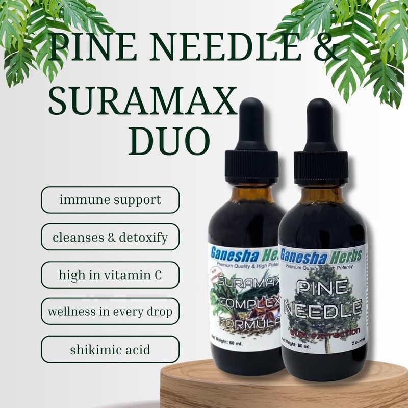 Ganesha Herbs Suramax and Pine Needle Complex Formula Tincture High