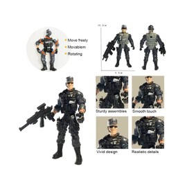 MQSTARSRISE MQSTARSRISE Army Men Action Figures, Soldiers Toys Army Men Set for Boys 4-7,Army Men Action Figures Military Playset Toy with Weapon for Toddler Age 3+