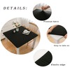 Wolkemer Fitted Square Tablecloth Spandex Stretch Black Cocktail Table Cover