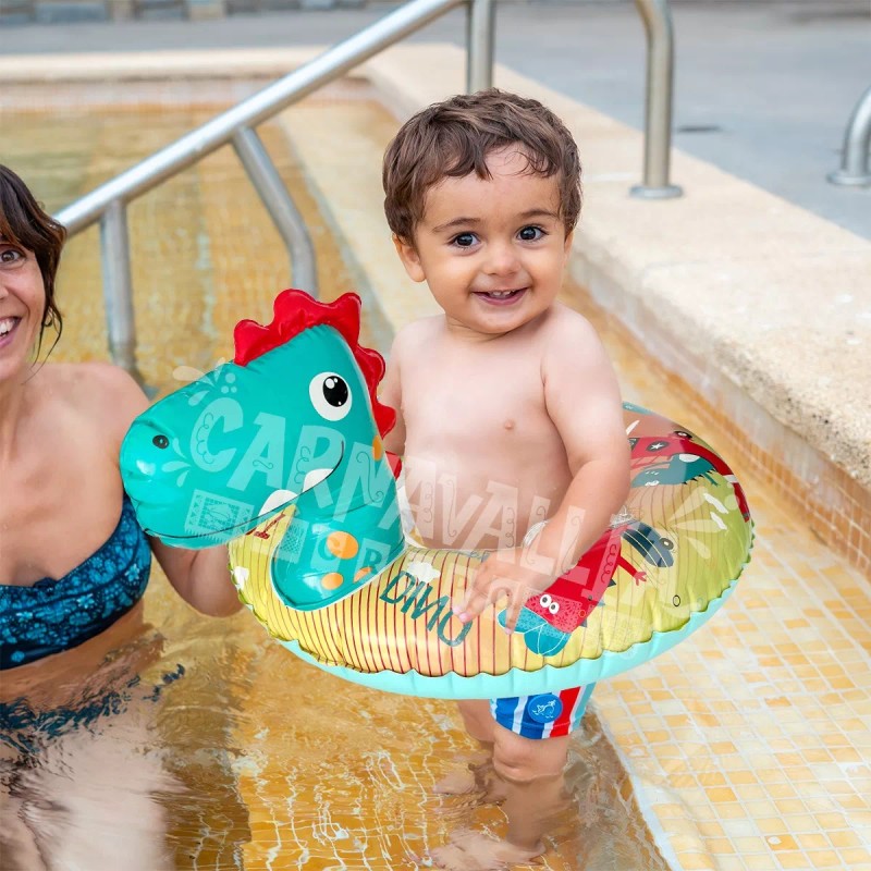 Grupo Carnavallia Inflable Dinosaurio Salvavidas Niño Flotador Asiento Alberca