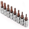 1/4" Torx Bit Socket Kit Socket Wrench Torx Bits Chrome