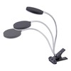 PureOptics LED Clamp On Desk Lamp with Metal Gooseneck