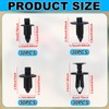 BOXOB 120pcs Plastic Fender Liner Clips Body Rivets, 4 Styles