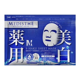 MEDISTHE Medicated B-HAKU Sheet Masks (Whitening) 30 Sheets [Quasi-drug Product] (Sheet Pack, Face Sheet, Face Pack, Facial Mask, Sheet Mask, Facial Sheet, Lotion Mask, Face Pack)