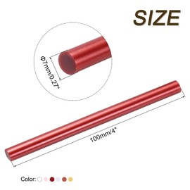 uxcell 6pcs Hot Glue Sticks 4 inch x 0.28 inch Large Glue Sticks, 100 x 7mm Metallic 6 Color