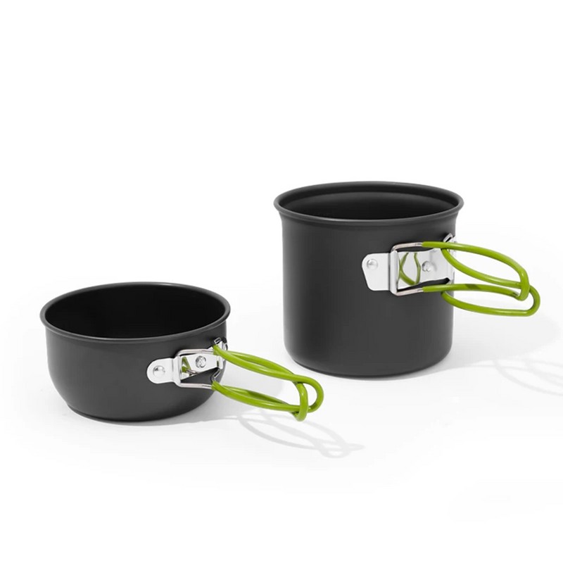HomeCraft Camping Cookware Mess Kit Lightweight – Durable Space-Saving Construction