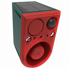 Solar Bewegungsmelder Alarm für den Außenbereich: Bewegungsmelder Hundegebell mit 130dB Geräuschgenerator, Ultraschall Solar Infrarot Induktions Alarm, unterstützt Aufzeichnung, Hundegebell Alarm