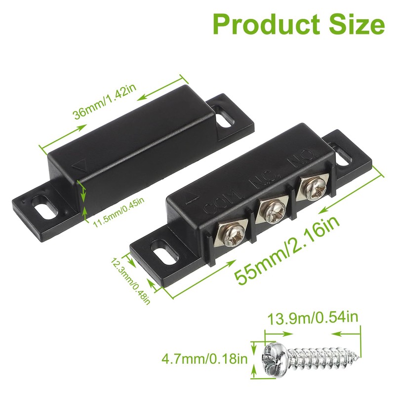 EPLZON Magnetic Reed Switch Normally Open and Normally Closed NC