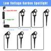 LAMPELIP Garden Spotlight LED Outdoor Waterproof White Pack of 6