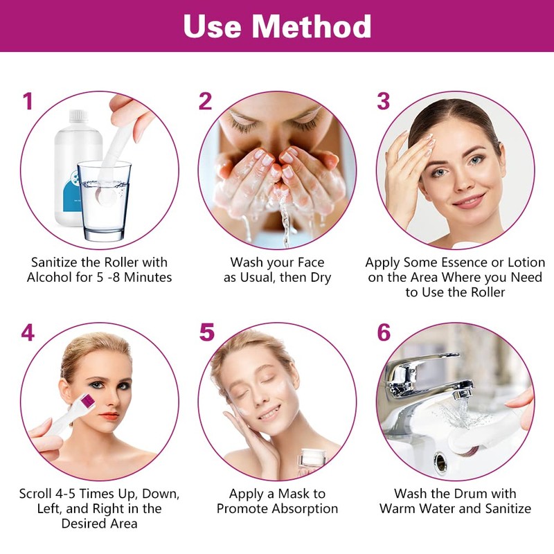 LOPHE Derma Roller, 6-in-1 Microneedling Derma Roller for Body and