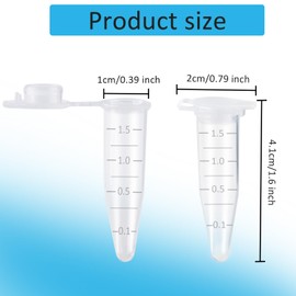Pack of 300 Centrifuge Tubes, Sample Tubes, 1.5 ml Reaction Vessels, Micro Centrifuge Tubes, Capsules with Snap Lids, Capsules Empty