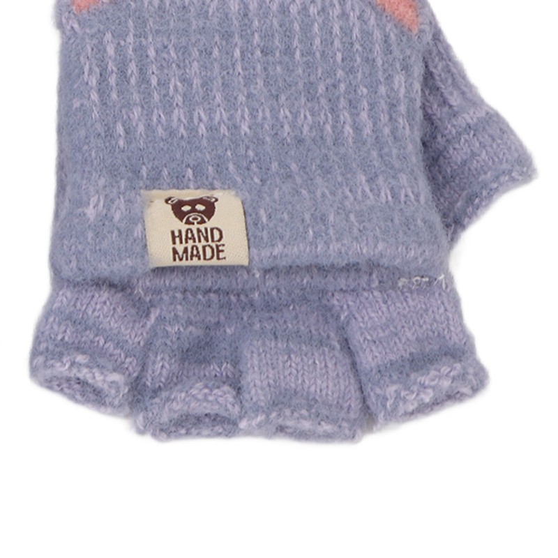 USB Heated Gloves Mitten Men Women Winter Knitted Fingerless Hand