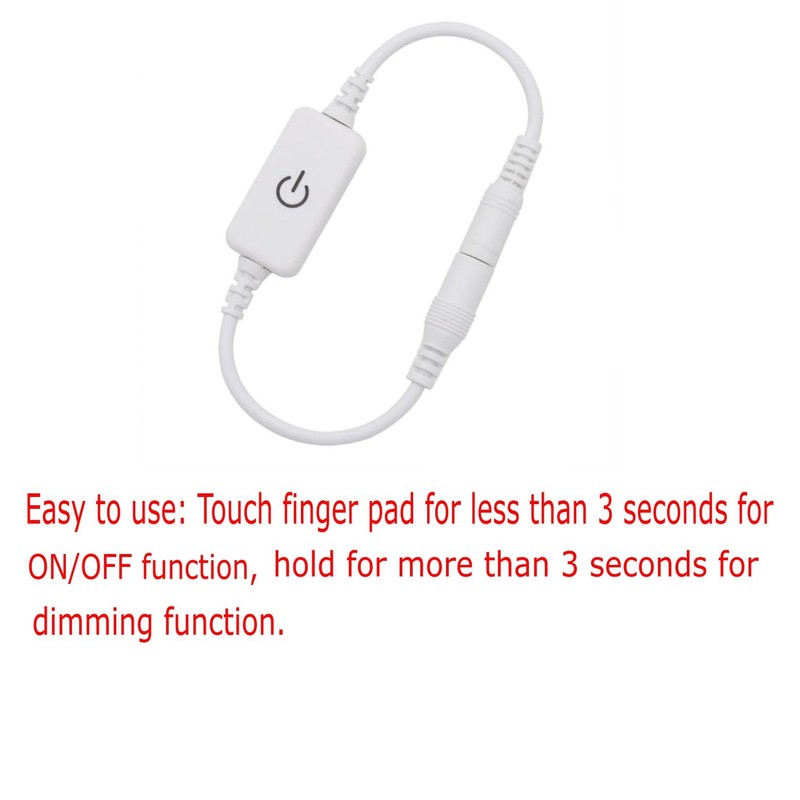 JZK 2 X White LED Monochrome Touch Switch Dimmer LED