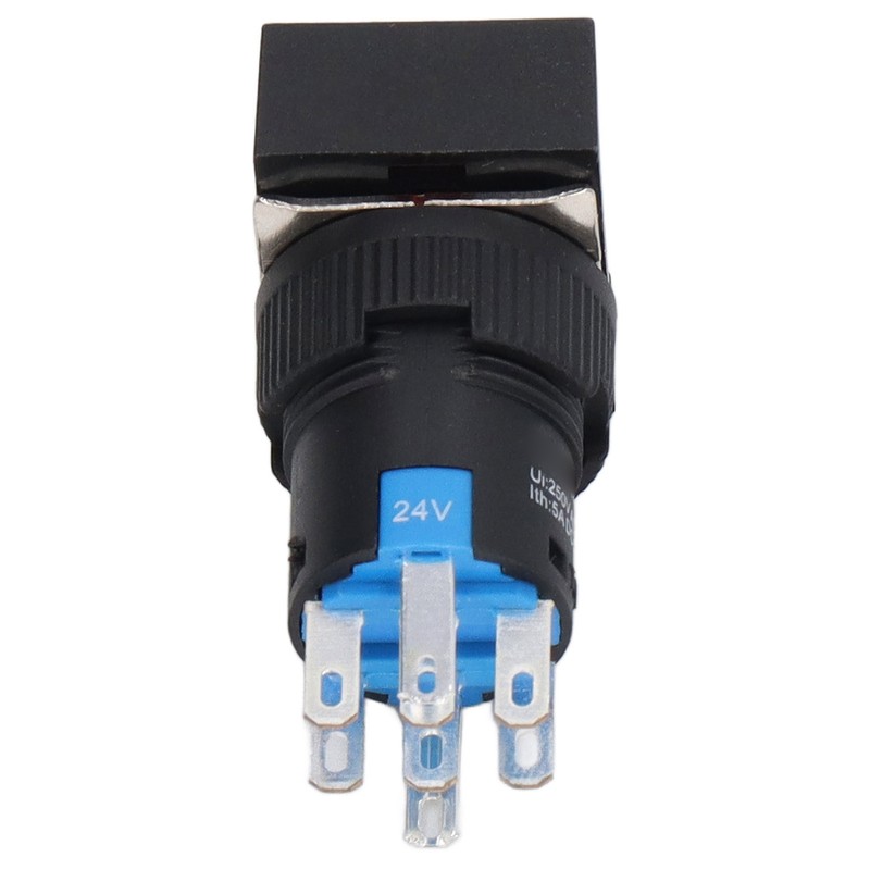 25 Pcs Push Button Switch Light Indicate Self Locking Long