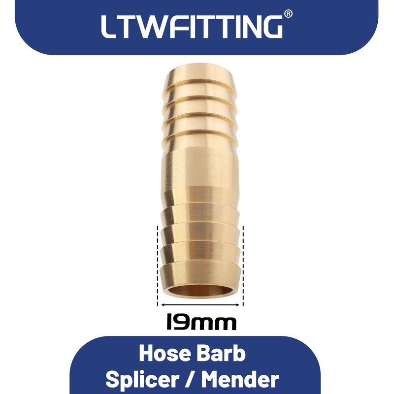 LTWFITTING Brass Barb Splicer Mender 19mm ID Hose Fitting Air