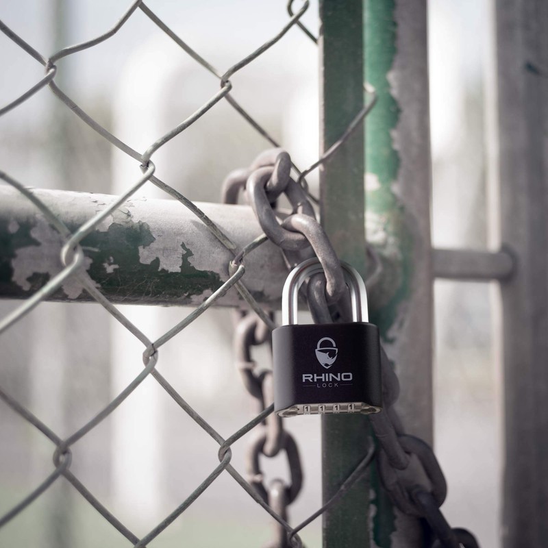 Rhino Lock Secure Lock - Black 4 Digit Combination Padlock