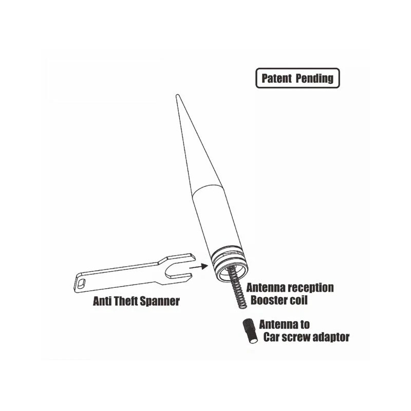 True Spike Anti Theft 7 Inch Short Thick White Bullet