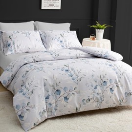 LAZZARO Single Duvet Cover Set -Duvet Cover Single Bed and 1 Pillowcase Bedding Set Easy Care 135 x 200 cm Grey