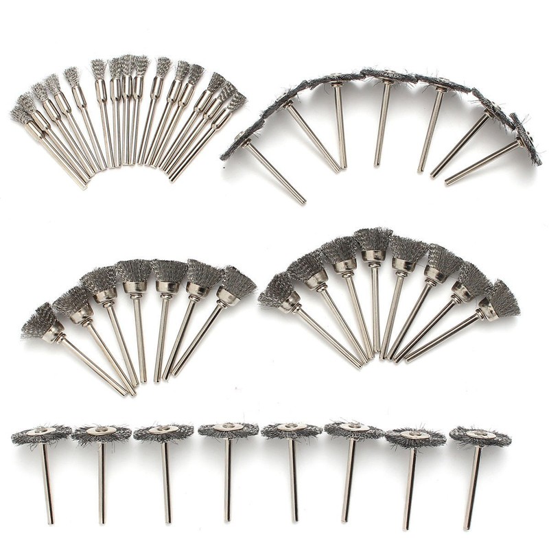 Rocaris 45PC Wire Brushes Set Steel Wheel Brushes Accessories for