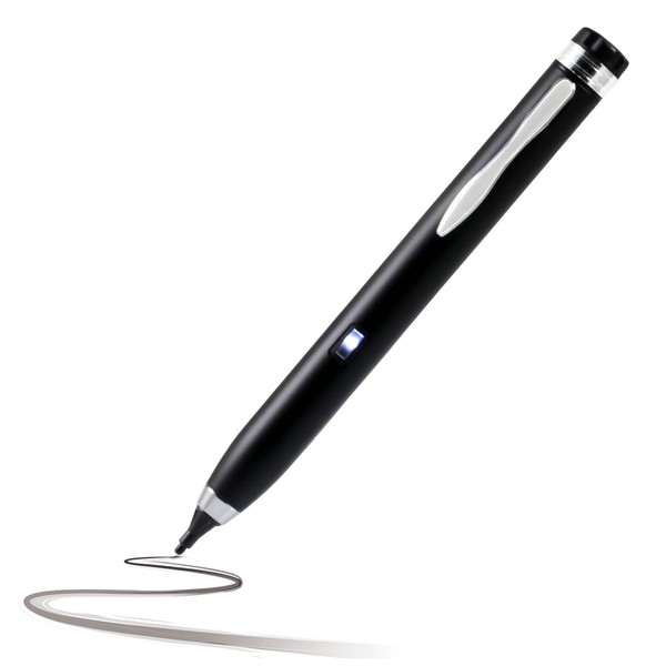 Navitech Black Fine Point Digital Active Stylus Pen Compatible With