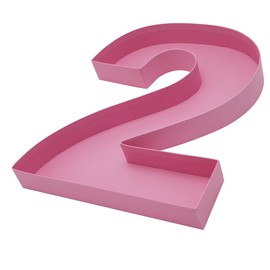 12inch Cardboard Number Fillable Food Tray Box for Charcuterie, Cupcake Arrangement,Birthday Anniversary (Pink 2)