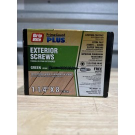 Grip-Rite NEW BOXES!! Grip Rite Prime Guard Plus 1-1/4" x 8 Exterior Green Screws T-25 T25
