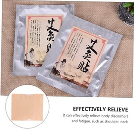 Healeved 4pcs Moxibustion Heat Patches for Joint Self-heating Wormwood Plasters for Neck Shoulder and Penetrating Warmth for Home and Travel Use