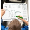 Unbranded 10pcs Airplane Travel Essentials Tray Table Cover Dinosaur Coloring