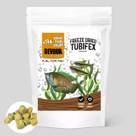 Your Fish Stuff Tubifex Worms Freeze Dried Bulk Aquarium Tropical Fish Food by YFS - 1/4 Pound