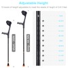 Antdvao Forearm Crutches Pair, Folding Forearm Crutches Lightweight Adjustable，with Rubber