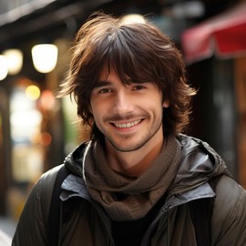 BERRYLION Mens Wig Brown Short Wigs For Men Natural Wave Synthetic Male Wigs with Bangs Short Mens Wig|Brown Wigs for Men|Synthetic Mens Wigs|Fluffy 80s Wig for Party&Daily Use