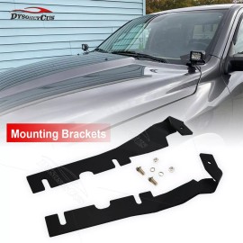 DYSO Fit 09-18 Dodge Ram 1500/2500/3500 Cube LED Light Pod A-Pillar Hood Bracket Kits