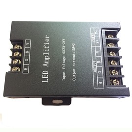 QINGRONG New RGB 45A (15A*3ch) LED Signal Amplifier RGB Strip Light Power Controller Repeater Module LED Strip Light High-Speed Single Amplifier