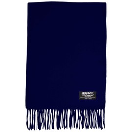 100% Climaxsoft® Men's Scarf, Soft Like Cashmere, Made in Germany, Plain & Plaid, 180 x 30 cm - darkblue