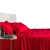 Royal Tradition Viscose from Bamboo Bed Sheets, Full, Solid Red,