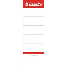 Esselte Printable Spine Label for Lever Arch Files, 75 mm Spine, 50 x 158 mm, Cardboard, 81080 - White, 100 Pieces