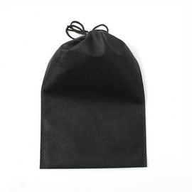 20-Piece Set of Double Drawstring Non-Woven Pouches (22x32cm) (Black)