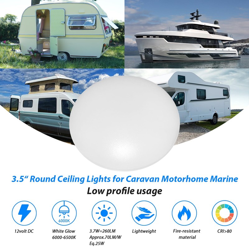 Dream Lighting LED Cabinet Dome Lighting 12Volt DC 260lm Cool